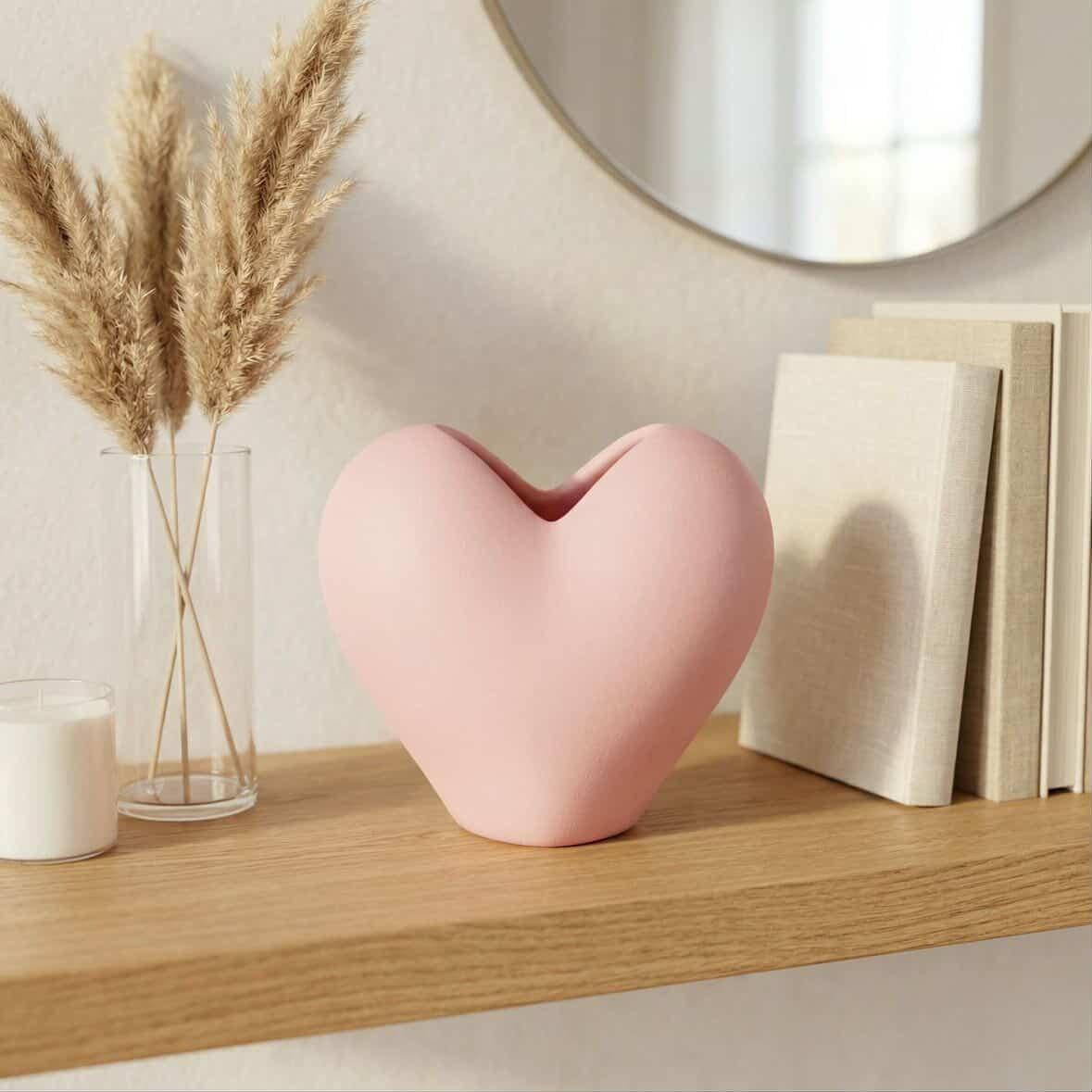 00040 Heart shaped vase