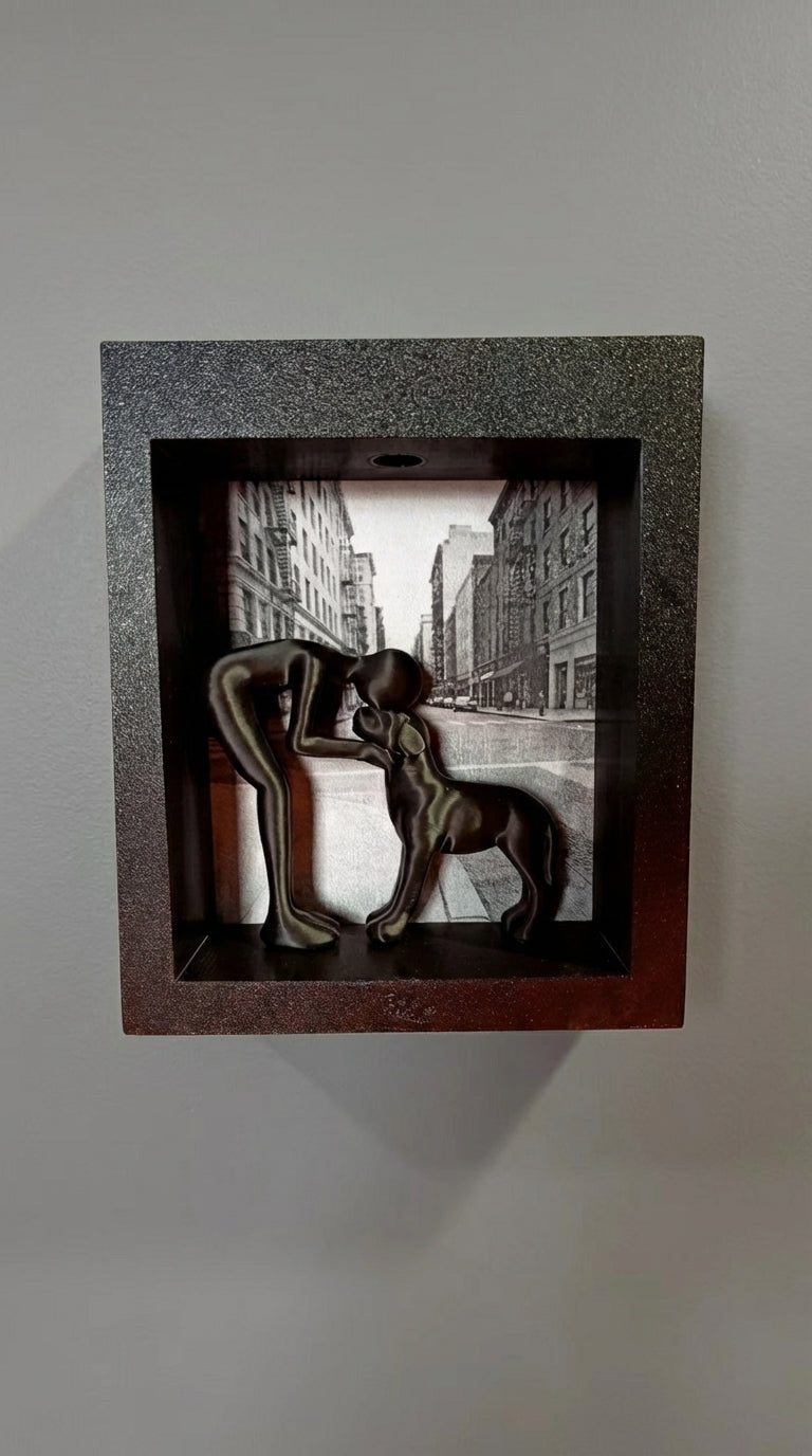 00090 - Wall deco with modular solar light vertical