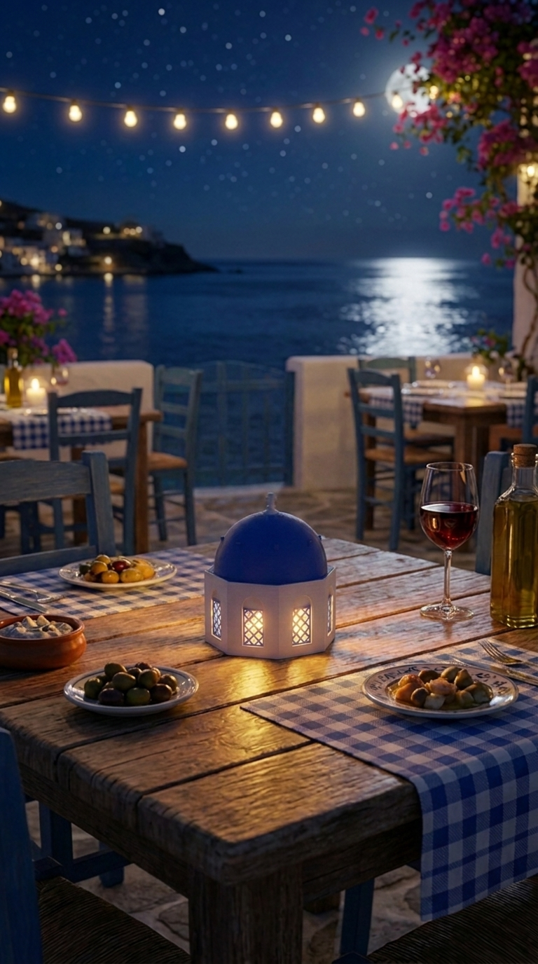 00111 - Santorini candle light
