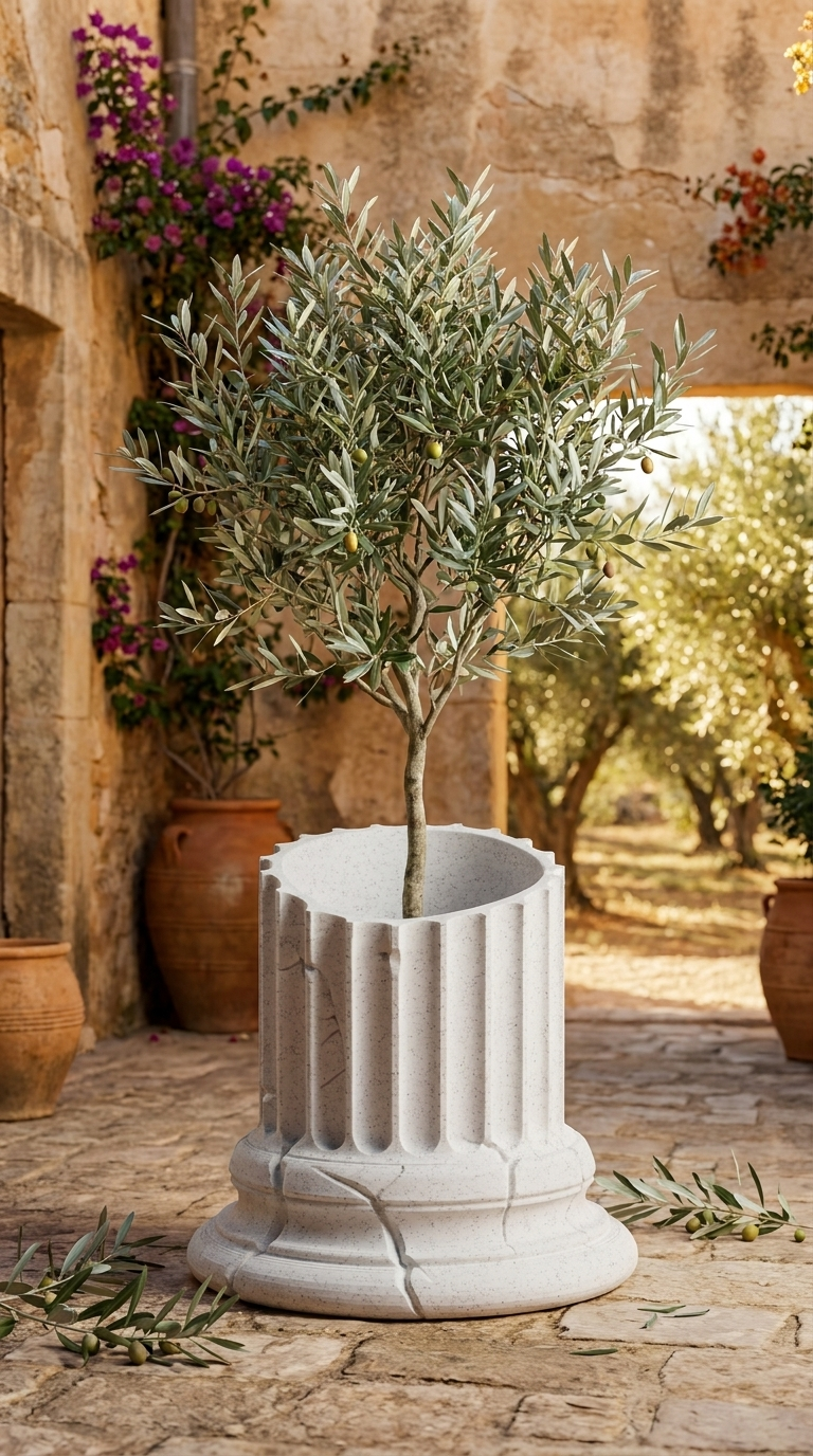 00129 - Ancient pillar planter