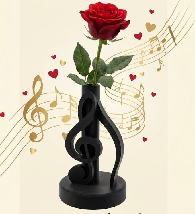 00154 - Treble clef vase